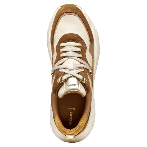 Geox Femme D Diamanta Basket, Beige, 40 EU