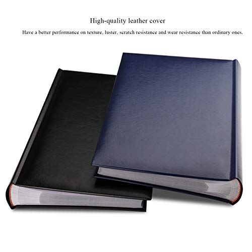 Photo Album 4x6 Photos Hold 402 Pockets with Memo Slip-in Pockets Photo Book, Leather Cover Picture Albums with Writing Space for Wedding Anniversary Family Baby Vacation Mother's Day Black - Thumbnail 4