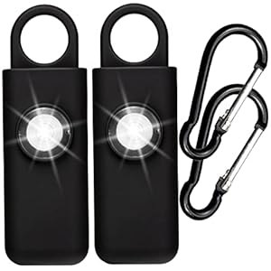 The Original Self Defense Siren Personal Safety Alarm for Women, Men, Kids, Elderly – SOS LED Strobe Light – Air Travel…