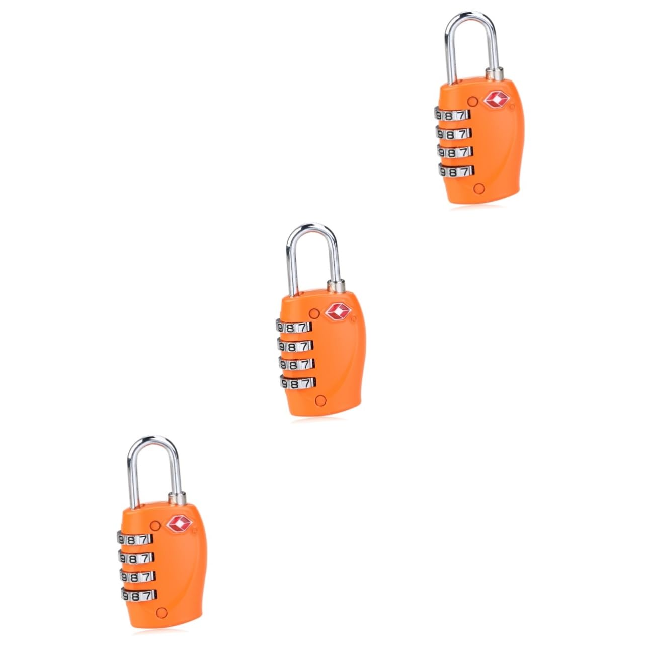 Mikikit Lucchetto Arancione Da 3 Pezzi Per Valigia Lucchetto A Combinazione Approvato 4 Codici Per La Sicurezza Dei Bagagli