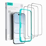 ESR für iPhone Air für Panzerglas, Displayschutzfolie 3 Stück, gehärtete Glasfolie mit einfachem Befestigungswerkzeug, 9H Härte, Vollbildschirm Schutzfolie iPhone 17 Air, HD klar, kratzfest