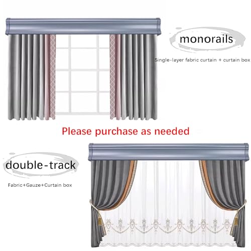 Boîtes à rideaux au design robuste en aluminium double rail premium
