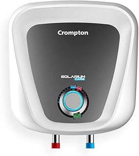Crompton Solarium Care 25-L 5 Star Storage Water Heater (Geyser) with Rust Proof Plastic Body (White),Free Installation, Free Pipe.