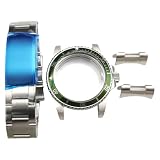 ROUHO 39,5mm Vintage Acciaio Inox Cassa Orologio Adatto per Giapponese Movimento Automatico, 28,5mm Quadrante Retrò Orologio Kit Mod per Rolex-C 2
