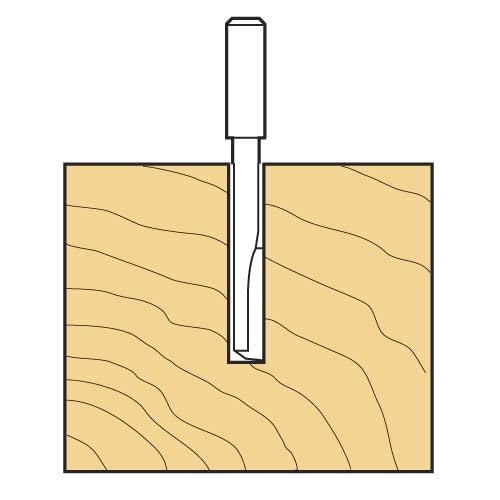 Trend Professional Two Flute Pocket Cutter, 12.7mm Diameter, 1/2 Inch Shank, 22mm Cut Length, Tungsten Carbide Tipped, 3/84LX1/2TC - Image 4