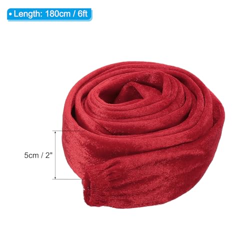 Image of PATIKIL 6ft Lamp Chain Cover, Chain Protective Sleeve Washable with Zipper for Chandelier Lighting Wires Swing Light Fixture, Red