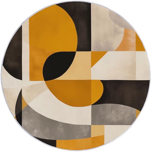 Tapis antidérapant pour chaise d'ordinateur grand tapis géométrie rétro - 8