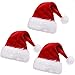 MEISHANG Cappello di Babbo Natale,Cappello da Babbo Natale in Peluche,Cappello da Babbo Natale Bambino Adulto,Cappello da Babbo Natale Rosso,Cappello di Natale Rosso