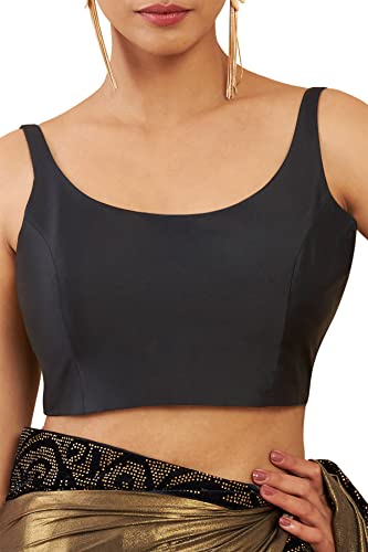Image of Soch Women's Art Silk Regular Fit Sleeveless Blouse
