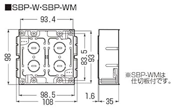未来工業　パネルボックス　18個入 楽天市場】SBP 未来工業 パネルボックス(あと付はさみボックス