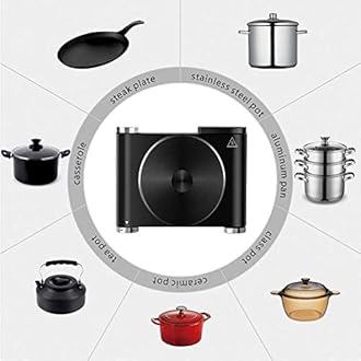 Black Single Hot Plate
