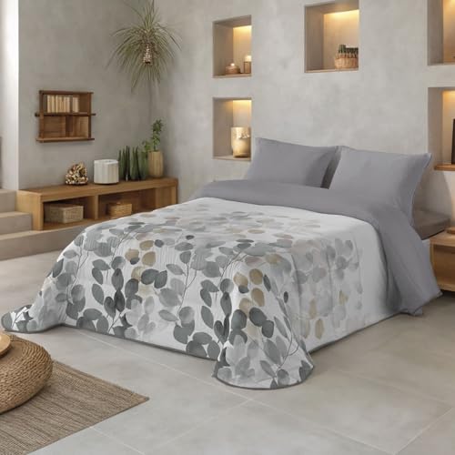 NATURALS - Edredón Nórdico Estampado 300 Gramos Cama 150-100% Microfibra Transpirable Tacto Pluma - 250x260 cm - Acolchado Extra Suave - Otoño/Invierno - Fabricado en España