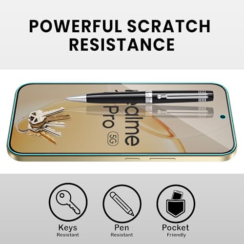 Image of ArmourPro Anti-Glare Matte Tempered Glass for Realme 16 Pro, Pack of 2, Anti Fingerprint Screen Protector, 9H Scratch Resistant, Smooth Touch, Full Edge to Edge Coverage