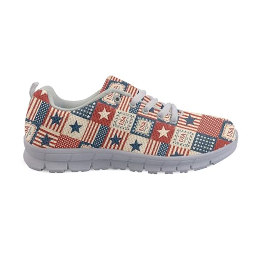 Image of GIFTPUZZ Mens Lace Up Athletic Trainers Running Sneakers Wedge Breathable Gym Lightweight Sports Tennis Shoes