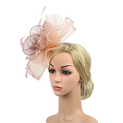 Uangkou OCTOPUS HAIR CLIP Fascinators For Women Fascinator Hats For Women Vintage Headpiece Headband Bowler Feather Flower Veil Hair Clip Headwear Birds Nest Hair Clip Pink thumb #4
