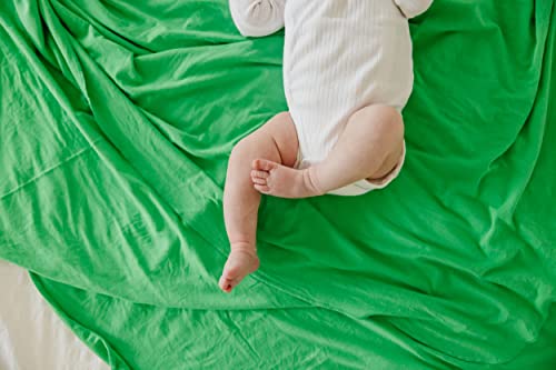 Image of Copper Pearl Swaddle Blankets for Newborns | Soft Stretchy Receiving Blankets for Boys and Girls | Large 46 x 46 Inch Baby Blankets | Lightweight and Breathable Swaddles | Lime