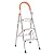 LUISLADDERS 3 Step Ladder Aluminum Lightweight Folding Step Stool Portable Home and Kitchen Anti-Slip Stepladder 330lbs EN131