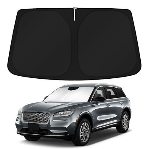 Image of KUST Windshield Sun Shade for 2020-2025 2026 Lincoln Corsair Accessories Custom Fit Sunshade Sun Visor Protector Foldable Blocks UV Rays Keep Your Car Cooler