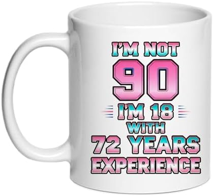SIUNY 90th Birthday Mug for Women Men Coffee Mugs - Turning 90 Year Old Birthday Gifts for Mom, Dad, Grandma, Grandpa, Wife, Husband 11oz 1936 Coffee Cup (90TH)