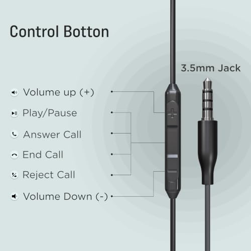 Image of MAKPOWER 3.5mm Wired in Ear Earphones, in-Line Mic, Deep Bass, 1.2M Strong and Long Lasting Brided Cable, Light Weight, Compatible with Mobile | Tablet | Laptop