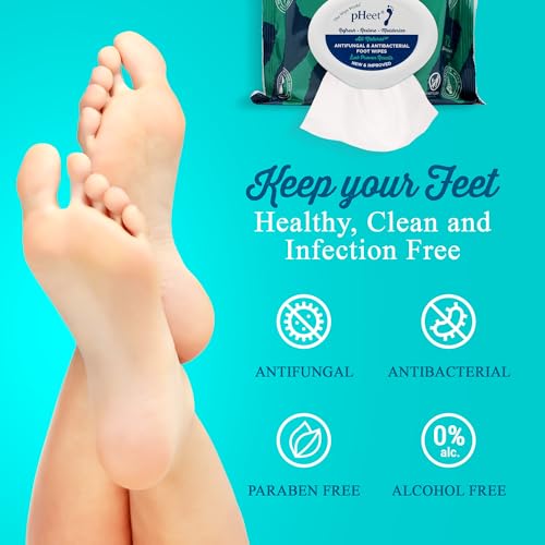 pHeet® Foot Wipes All-Natural Antifungal & Antibacterial Formula, Cleanses, Moisturizes, Prevents & Kills Athletes Foot, Toenail & Foot Fungus, Odor & Improves Dry, Cracked, Flaky & Diabetic Skin 72ct - Thumbnail 3