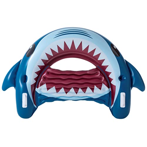 Jorkei Inflatable Pool Floats For Adults Shark Floaties Swimming Pool Loungers Chair Floats With Cup Holder Pool Floaties Party Beach Water Toys… #TOP5