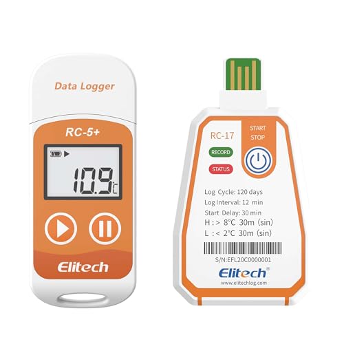 Enregistreur de données de température haute précision Elitech RC-5+ et RC-17 contre les pertes
