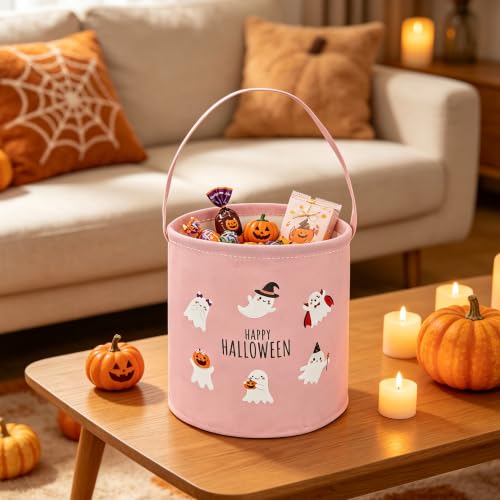 Image of ESSME Halloween Basket, Ghost Baskets,Gifts Bins,Book Bins Empty.(Happy Halloween)