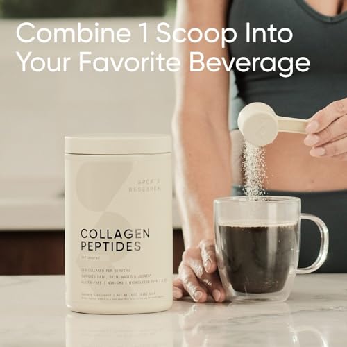 Sports-Research-Collagen-Peptides-for-Women-Men-Hydrolyzed-Type-1-3-Collagen-Powder-Protein-Supplement-for-Healthy-Skin-Nails-Bones-Joints-Easy-Mixing-Vital-Nutrients-Proteins 41eAs+ai8EL