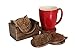 Drink Coaster Set of 6 Handcrafted Wooden for Tea Coffee Beer Glass Dining Owl Design Tabletop Home Decor Kitchen Accessories