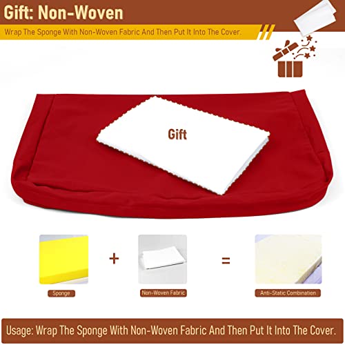 Focuprodu Set Of 4 Replacement Outdoor Cushion Covers,Patio Cushion Covers,Waterproof Outdoor Cushion Slipcovers With Non-Slip Bottom For Indoor/Outdoor Furniture (Burgundy, 24X24X4 (4 Pc)) #TOP4