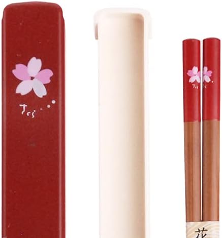 Miniatura 2 de Hinomaru Collection Palillos de viaje personales con diseño de flor de cerezo Sakura japonesa en hermosa funda deslizante con tapa deslizante,
