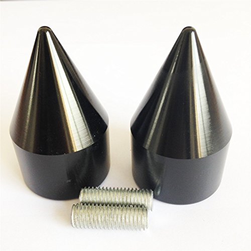 SMT-Spike Bar End Compatible With Kawasaki Zx 750 900 650R 7R 9R Z1000 10R Zx11 Zzr1200 Zx14 Black [B075VLS5Q2]