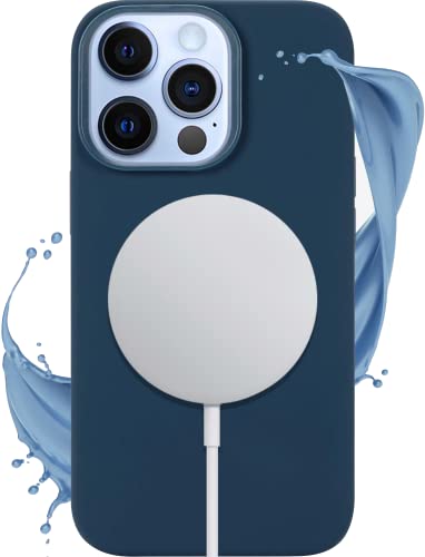 JUST in CASE - Silky Smooth Liquid Silicone Case - Ultra Silm Shockproof Protective | Soft Anti-Scratch Microfiber Lining - (for Apple iPhone 13) - Midnight Blue