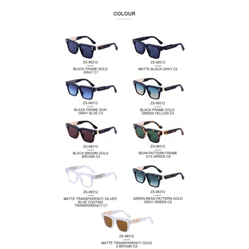 Lunettes de soleil polarisées contre reflets punk hommes UV400