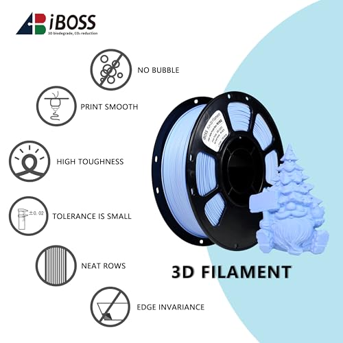 Image of iBOSS Dual Color Matte PLA+ Filament, Matte Purple Blue 1.75mm 3D Printing Filament, 3D Printer PLA Plus Filament, Fit Most FDM 3D Printers, 1kg Spool (2.2lb)-Matte Purple Blue