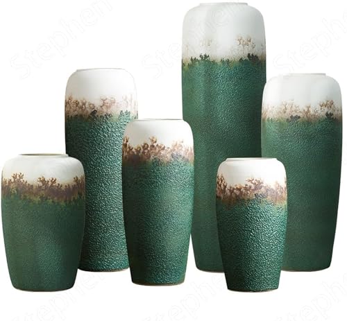 Vase en céramique moderne vert mat pour sublimer les salons ternes