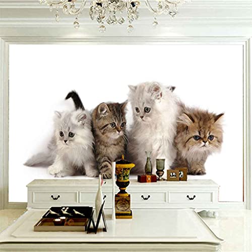 Papier peint chaton 3D auto-adhésif pour rénover sans colle - 4