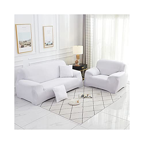 Housse de canapé d angle extensible blanc protection meuble - 2
