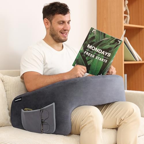 OMOTON Reading Pillow for Lap Desk, Upgrade Extra Large Gaming