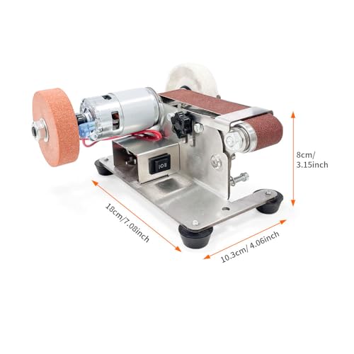 image for READ!LY Mini Belt Sander 15° Knife Sharpener Electric Bench Grinder, 