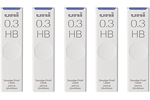 Uni Pencil Lead, 0.3mm Smudge-Proof Leads