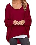 longpullover strick rot ❤️Classische Sweatshirts mit Lange Ärmel in Asymmetrisches Design, eingetroffen in dieser Saison, Overzised Pullover Damen, Attraktiver Stil, Perfekt für Herbst, Frühling und Winter, angenehm zu tragen, zeigen Sie Ihre Kurven mit Charme. Erhalten Sie verschiedene Diskont beim Kauf 1 oder mehrere ZANZEA Damen Asymmetrisch Jumper Sweatshirt aus dem Angebot von YONN CIIHUS erwerben! Geben Sie den verschiedene Code an der Kasse ein.