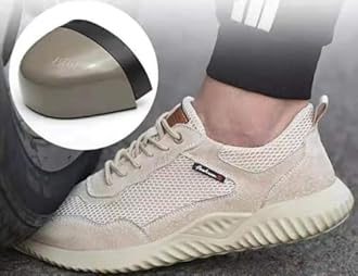 Safety Shoes Work Boots Ultra Lightweight Composite Toe Cap Steel Toe Safety Hiker Shoes Black Spring and Summer