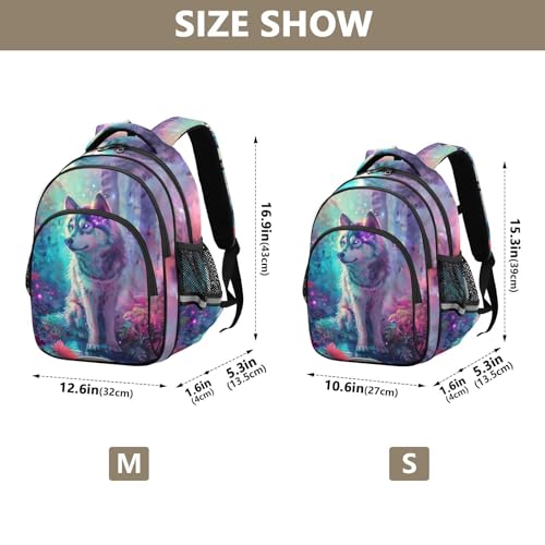 Cute Husky Dog Forest Toddler Backpack for Prechool Boys Girls 3-8 Years Mini Bookbag S 202b55464