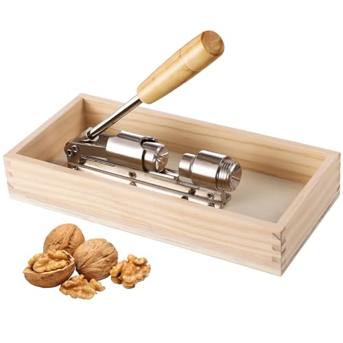 YOFAPA Heavy-Duty Nut Cracker Tool - Versatile Nut Cracking Solution for Home Use, Walnut Clipper with Splash Guard and Hazelnut Pliers