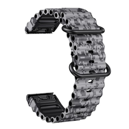 Bracelet Garmin Fenix 7X QuickFit 26mm camouflage pour vos randonnées et entraînements