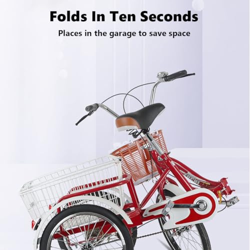 Triciclo Adulto 20 Pulgadas, Paseo con Asiento Ajustable miniatura 3