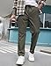 COOFANDY Mens Drawstring Pants Casual Tapered Pants Elastic Waist Cotton Long Trousers, Army Green, S