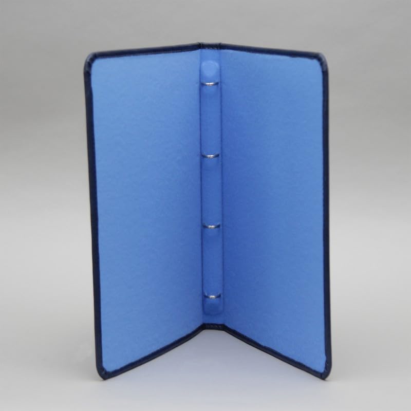 Raccoglitore ad anelli blu A4 con ricamo Marian